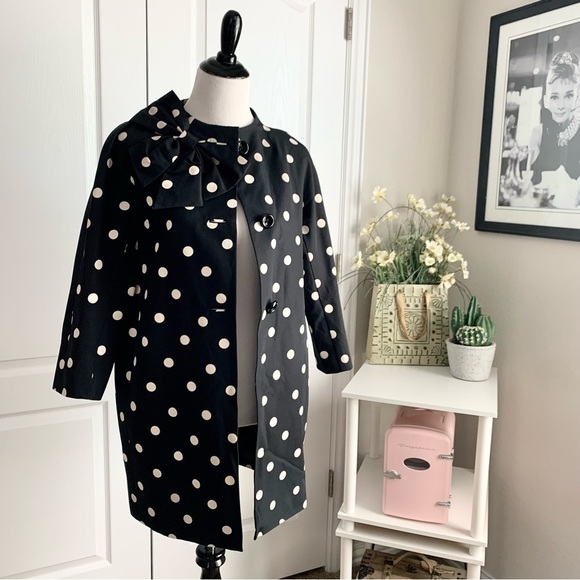 Like new! Kate Spade Polka Dot Coat / Rain Jacket - Picture 2 of 15